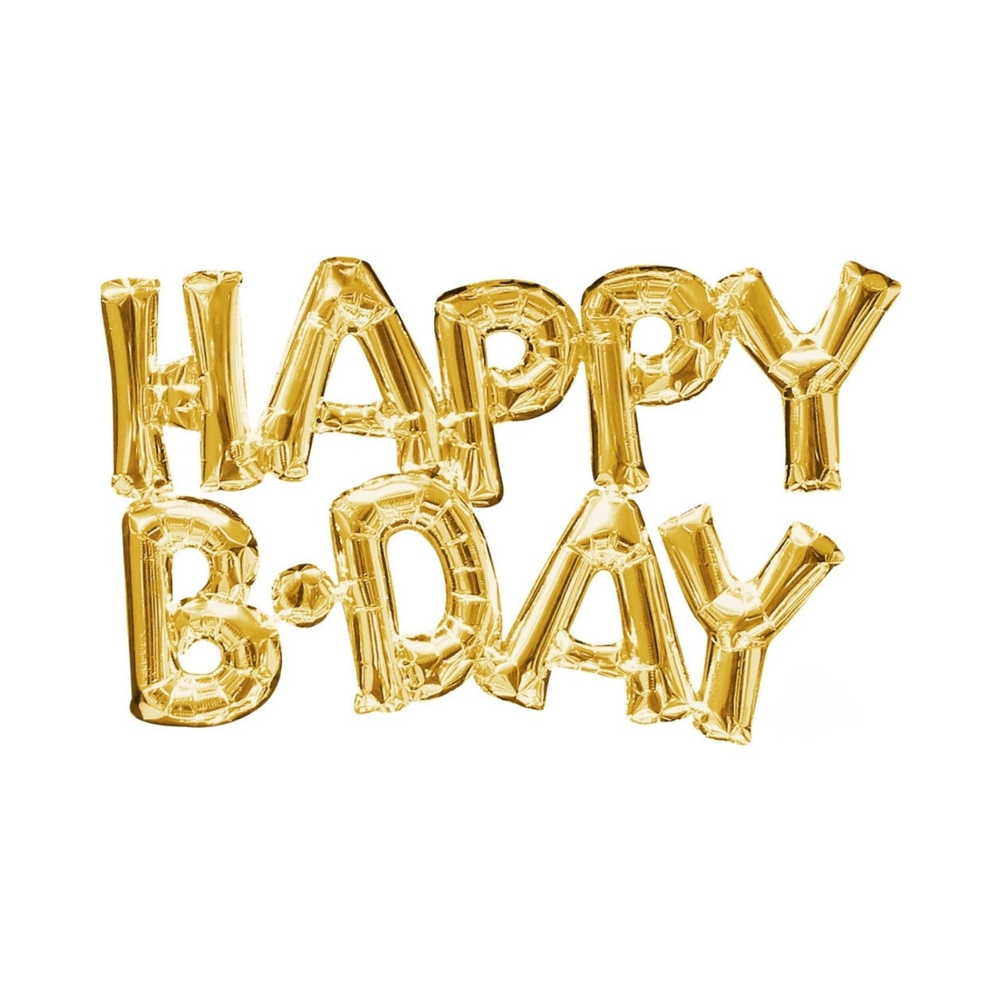 Happy Bday Foil Balloon Letter Solar Gold 11"