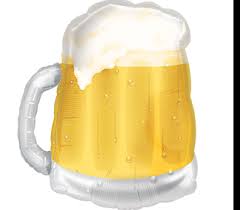See Through Glass Beer Jumbo Balloon 23"