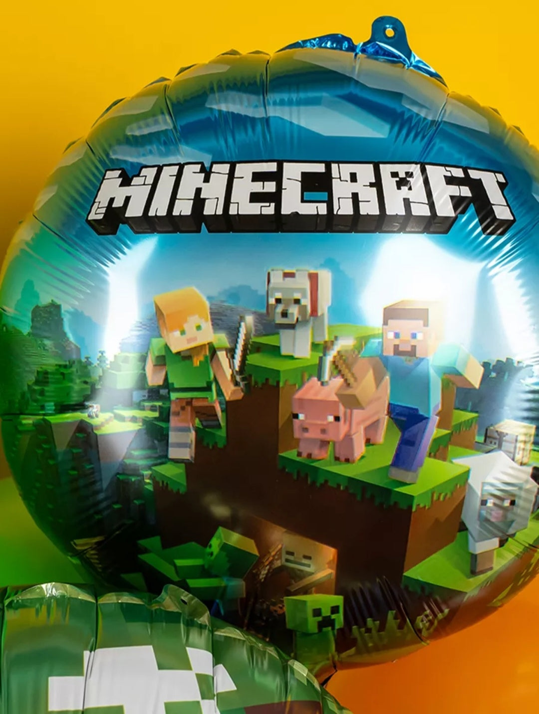 Minecraft Green Foil Balloon 18"