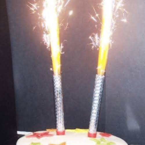 Party Candles Celebration Silver 4pcs