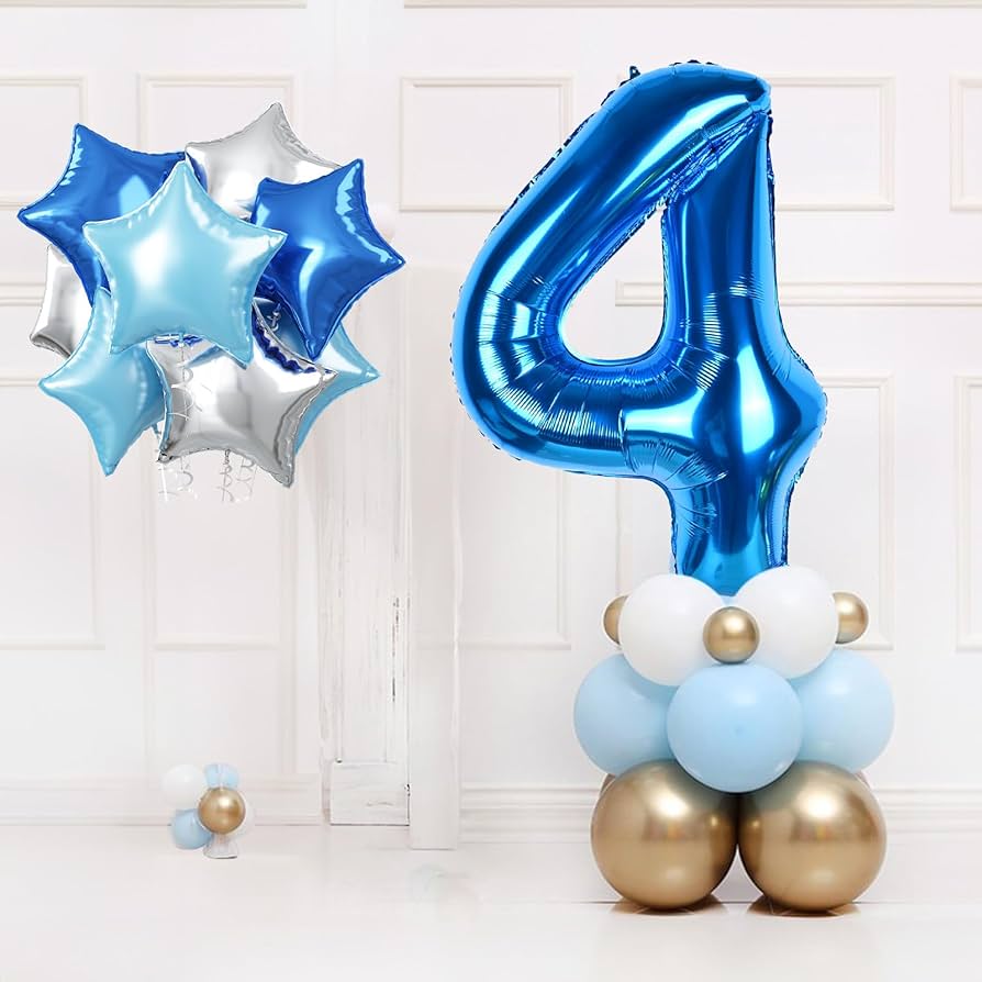 Supershape Foil Balloon #4 Royal Blue