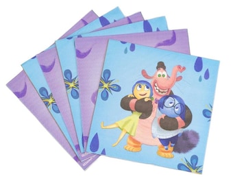 Inside Out Lunch Napkins (Pack of 16) ct 6.5in x 6.5in