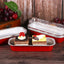 Bowl Rectangular Foil Red Con Tapa