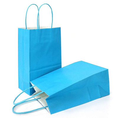 Paper Gift Bags Light Blue 12 Pcs