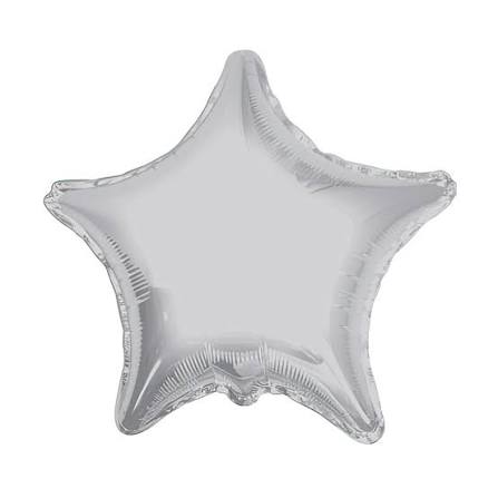 Estrella Foil Balloon Silver 30"