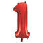 Number Red Supershape Foil Balloon 34"