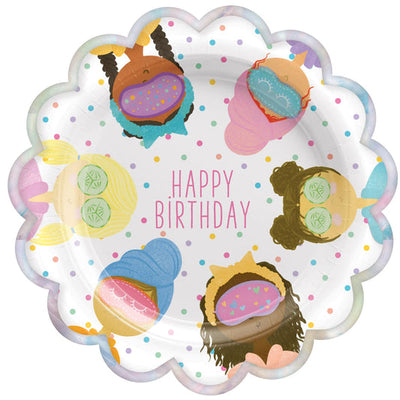 Spa Party Plates 9" 8pcs