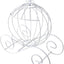 Metal Pumpkin Carriage Pequeña- White
