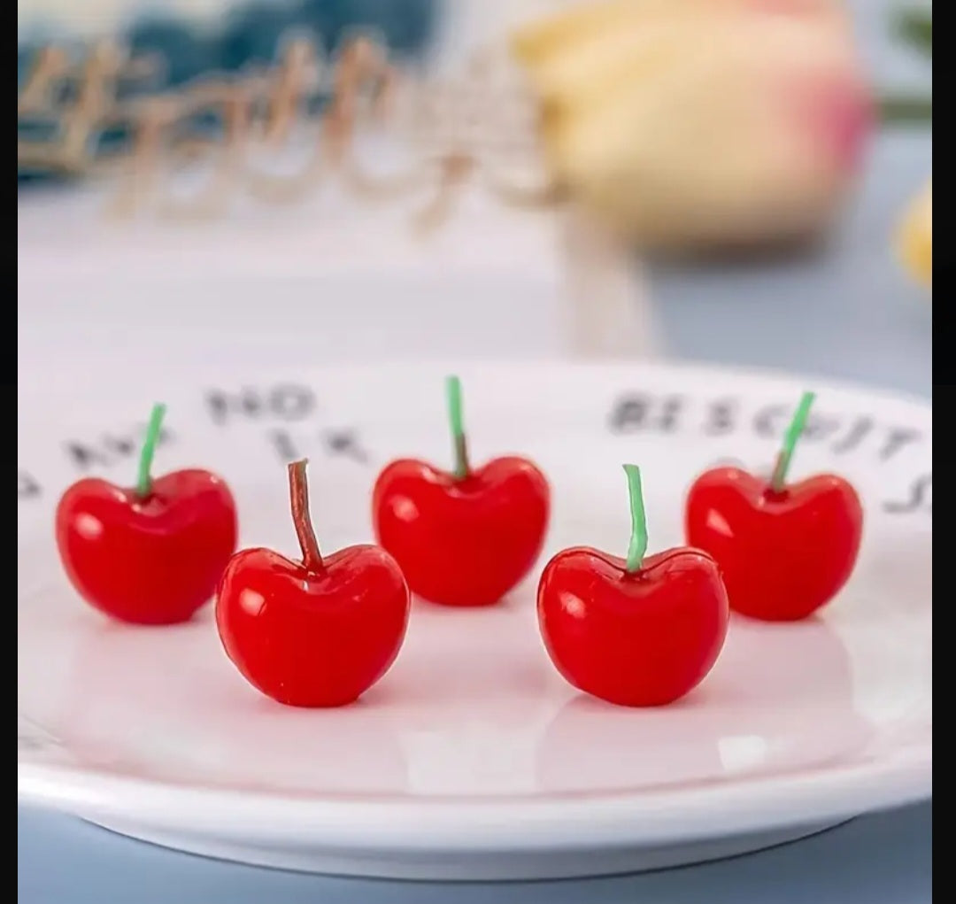 Velas de Cumpleaños de Cereza 5pcs
