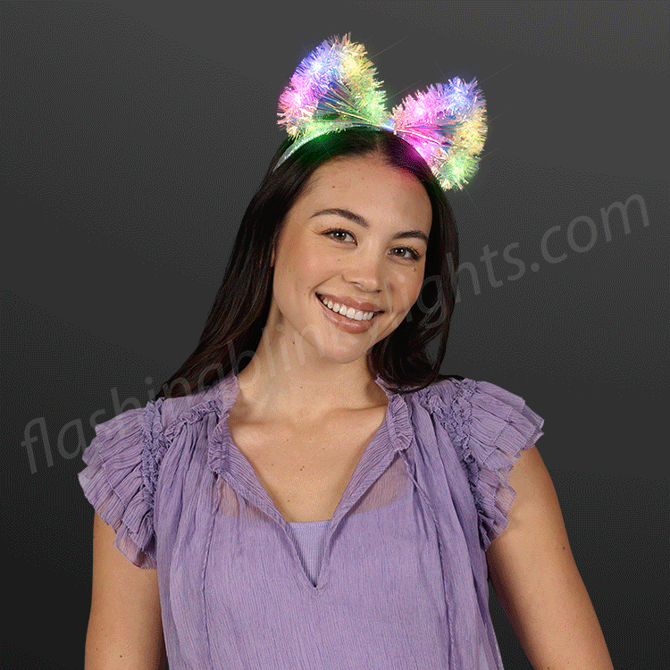 Led Dainty Bow Iridescent Headband (x1u)