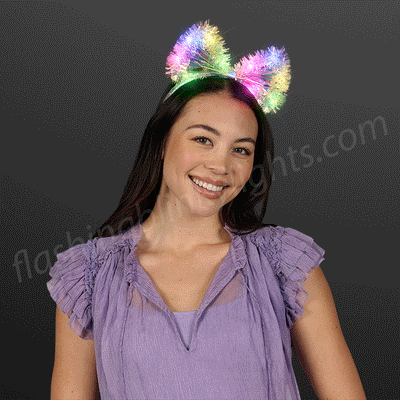 Light Up Led Bow Iridescent Headband
