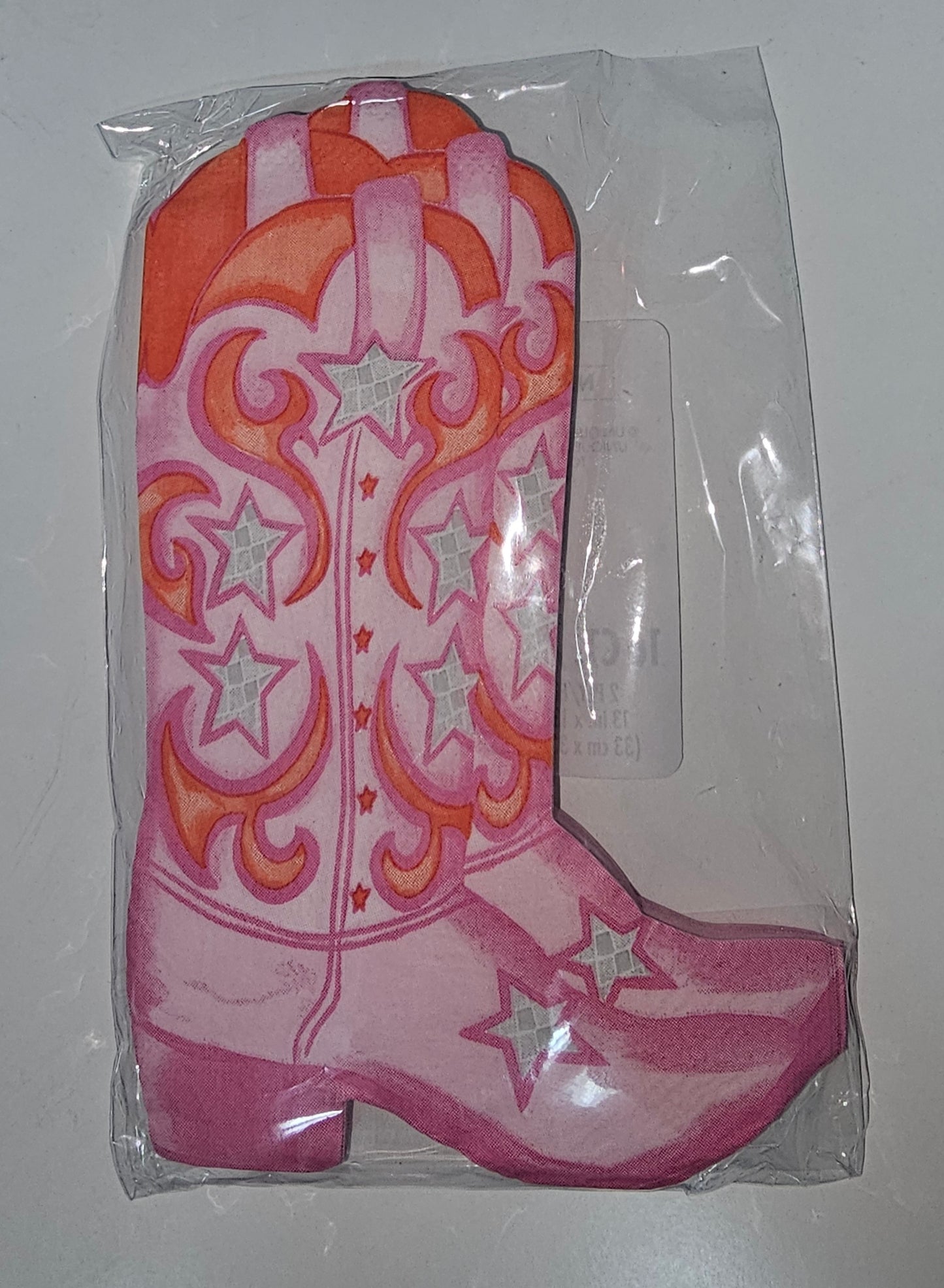 Disco Country Boot Shape Napkins 16pcs