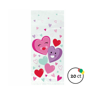 Smiling Heart Cello Bags 20pcs