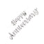 Happy Aniversary Banner Silver (x1u)