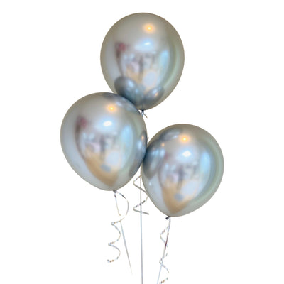 Latex Balloon Platinum Silver 12" (x12u)