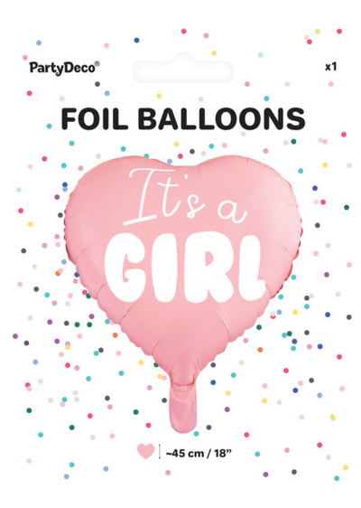 Heart It's a Girls Foil Balloon