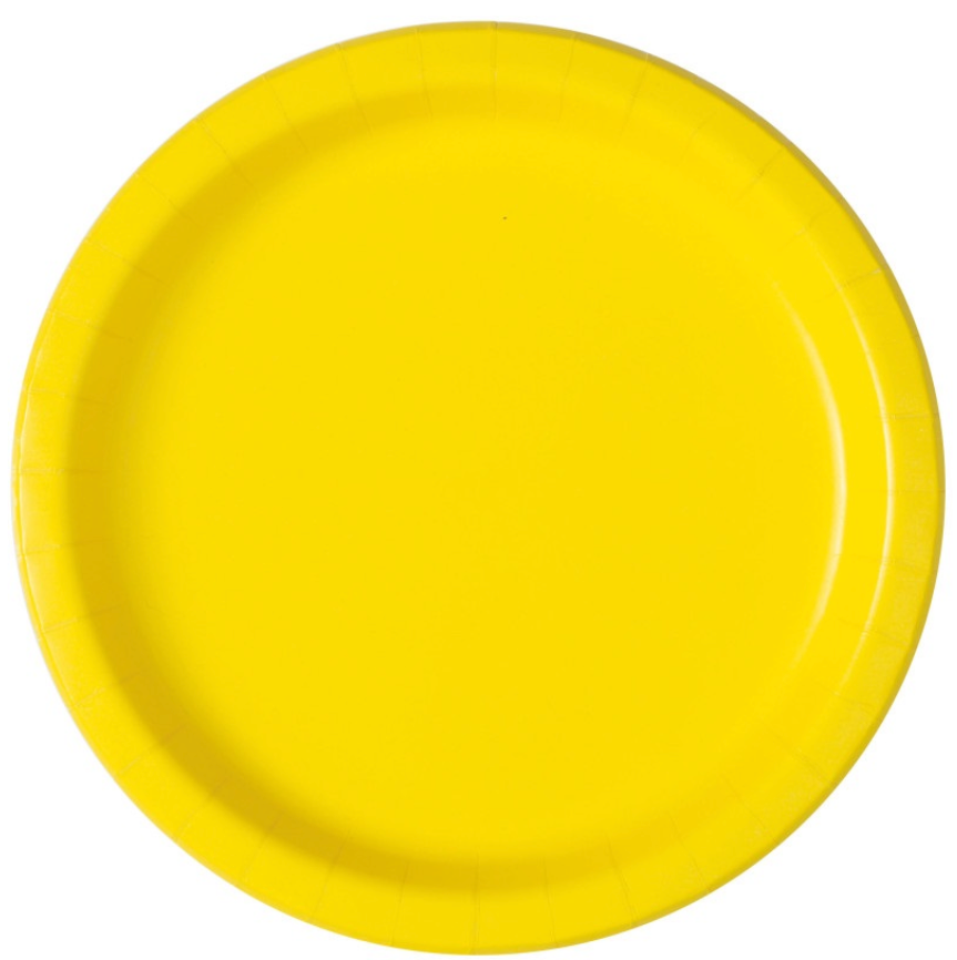 NEON YALLOW PLATES 9"