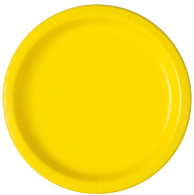 NEON YALLOW PLATES 9"