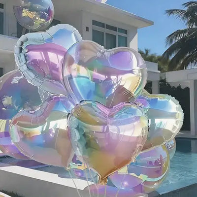 Heart Iridescent Balloon 18"