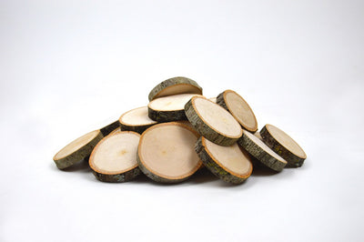Slices Wood 1.3x0.5cm 6pcs
