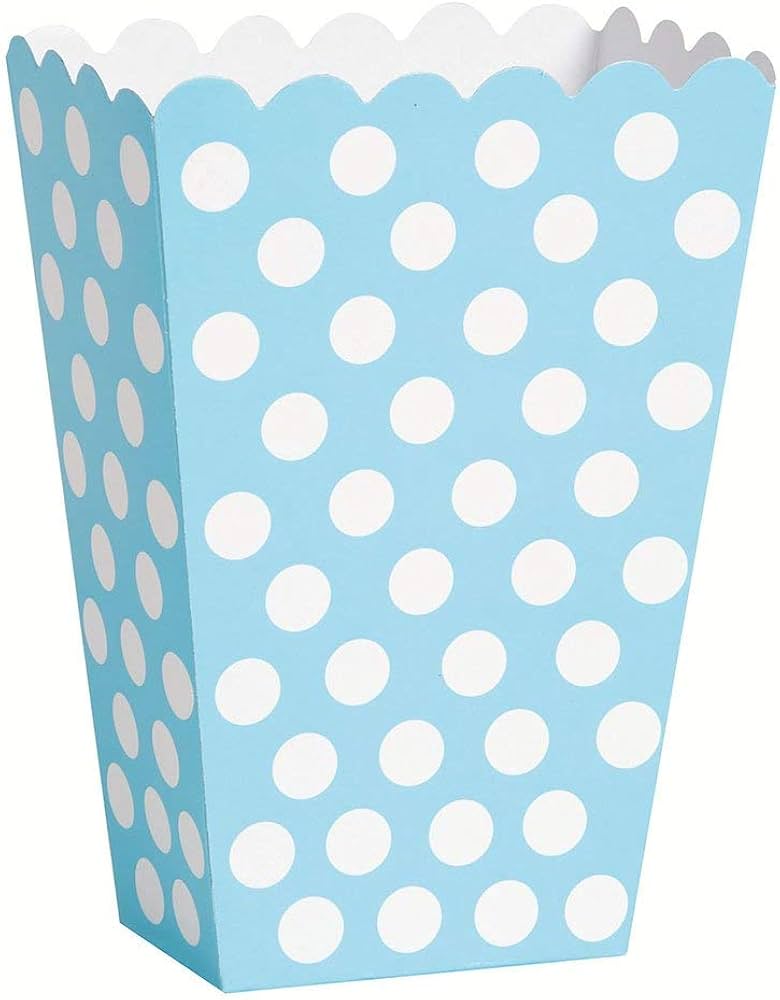 Treat Box Dots Light Blue (x8u)