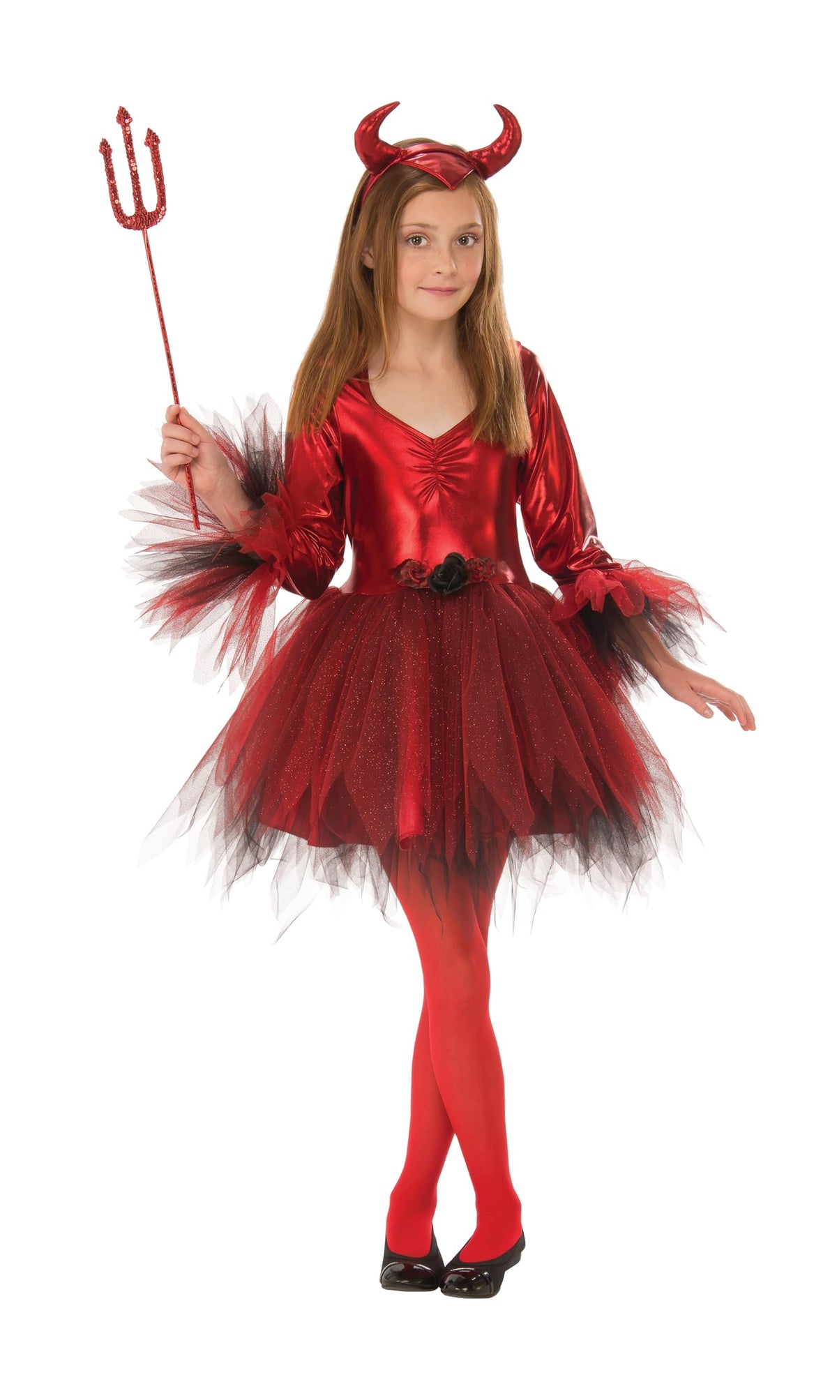 Mischievous Red Devil Kids Girl Costume