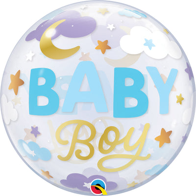 Bubble Balloon 22" Baby Boy Sweet Dreams (Qualatex)