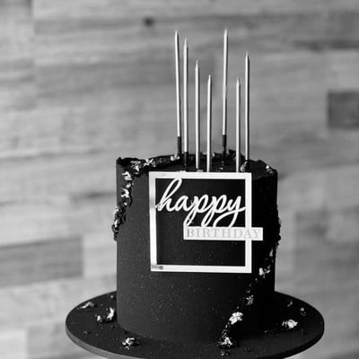 Birthday Candle Large Gold/Silver (x6u)