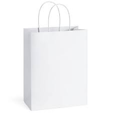 Paper Gift Bags White 12 Pcs