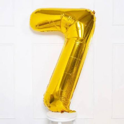 Number #7 Supershape Balloon 34" Gold