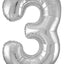 Supershape 34" Number #3 Silver
