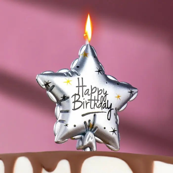 Birthday Candles Star Gold/Silver 1pcs