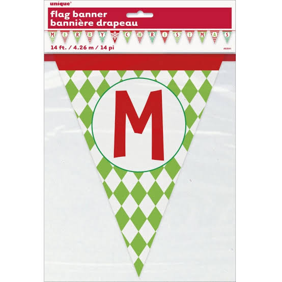 Xmas Pattern Flag Banner 14ft