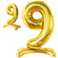 Standing Balloon Number 9 Gold 28"
