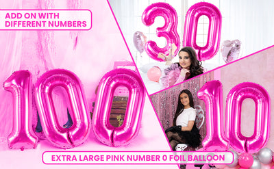 Number #9 Supershape Balloon 34" Hot Pink