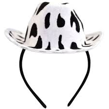 Cow Print Cowboy Hat Headband