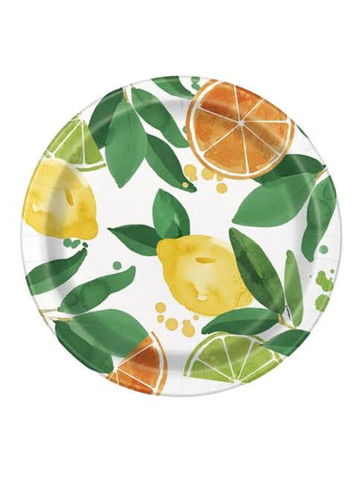 Summer Citrus Fruit Plates 9" 8pcs