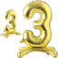 Standing Balloon Number 3 Gold 28"