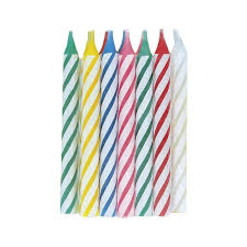 Spiral Candles Large Multicolor 12pcs