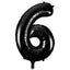 Number Black Supershape Foil Balloon 34"