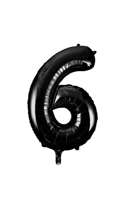 Number Black Supershape Foil Balloon 34"