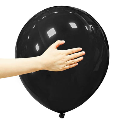 Browny Latex Balloons 18" Black 6pcs