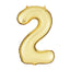 Number Solar Gold Foil Balloon 34"