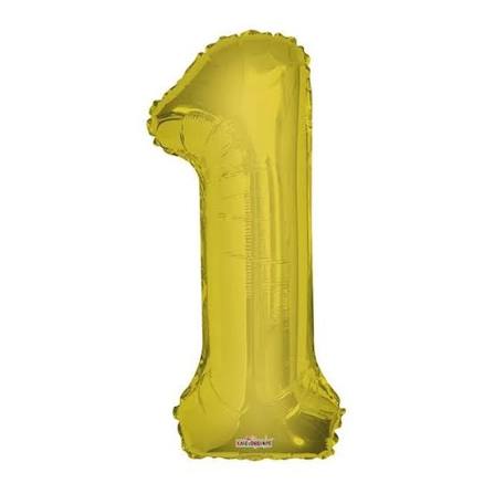 Number #1 Foil Balloon 34" Gold