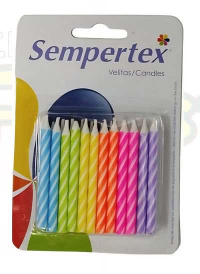 Velas Espiralada Tropical 24pcs (Sempertex)