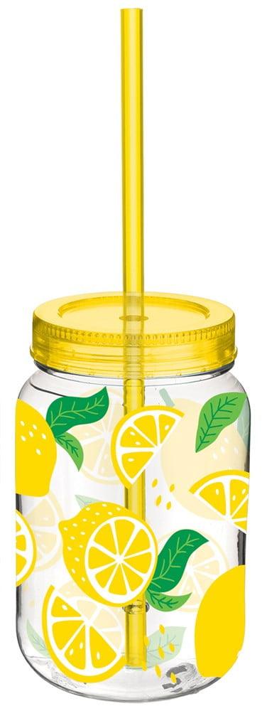 Summer Lime Mason Cup with Straw 18.6oz