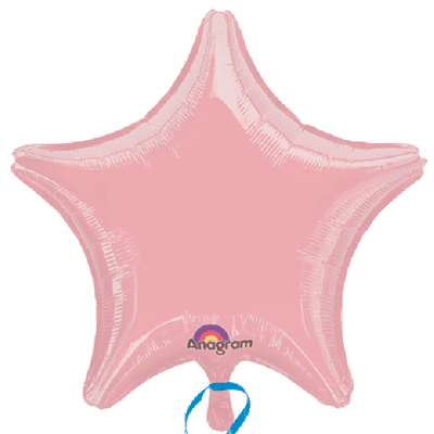Star Solid Baby Pink Balloon 18"