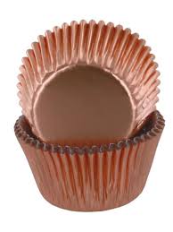 Cups Cakes  Foil Rose Gold  25 pcs