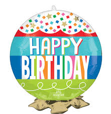 Rainbow Birthday Wish Frillz Balloon