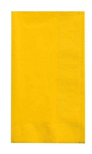 Yellow Paper Dinner Napkins 20pcs